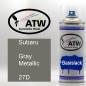 Preview: Subaru, Gray Metallic, 27D: 400ml Sprühdose, von ATW Autoteile West.